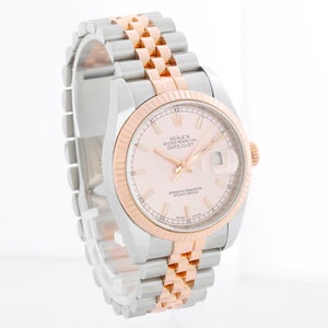 Rolex Datejust 116231 Men's 2-Tone Steel/Rose Gold  Rose Gold  Dial Watch