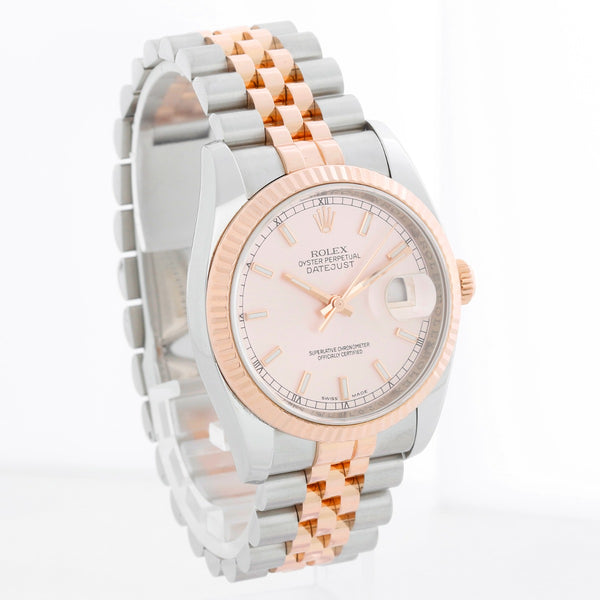 Rolex Datejust 116231 Men's 2-Tone Steel/Rose Gold  Rose Gold  Dial Watch