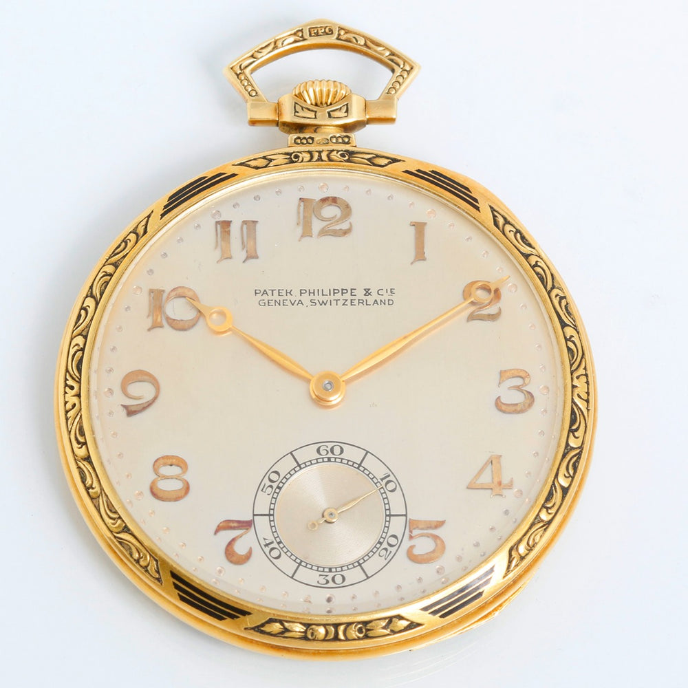 Patek Philippe Open Face 18K  Yellow Gold Pocket Watch