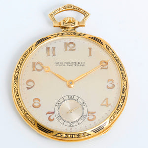 Patek Philippe Open Face 18K  Yellow Gold Pocket Watch