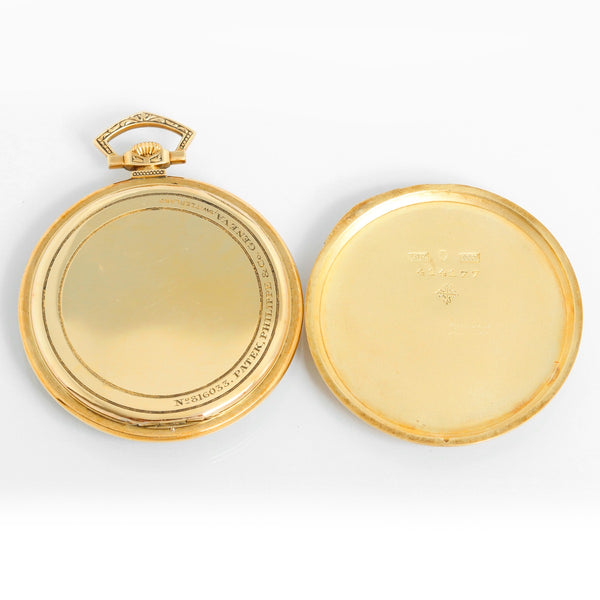 Patek Philippe Open Face 18K  Yellow Gold Pocket Watch