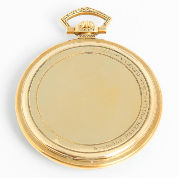 Patek Philippe Open Face 18K  Yellow Gold Pocket Watch