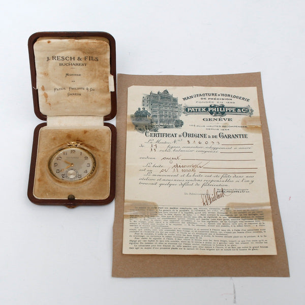 Patek Philippe Open Face 18K  Yellow Gold Pocket Watch