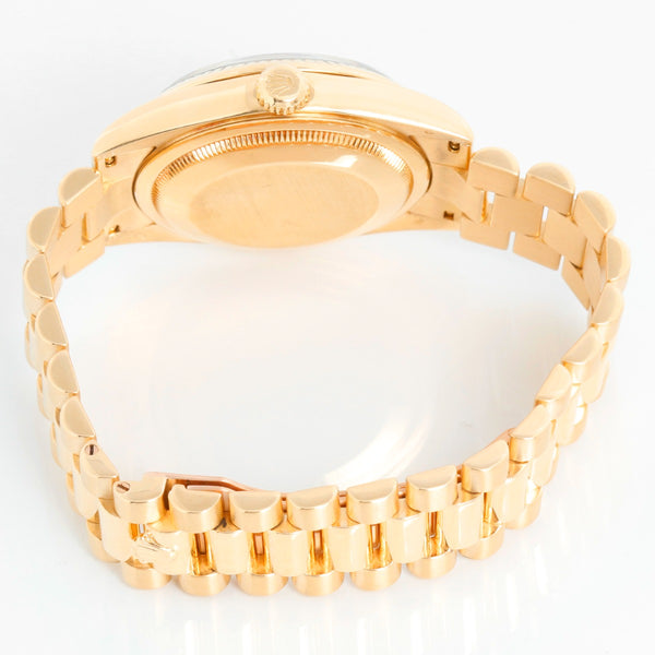 Rolex President Day-Date Men's 18k Yellow Gold Watch Blue Dial  118238