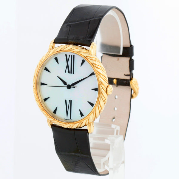 Bucellatti Audachron  Mother of Pearl 18K Yellow Gold Watch  Ref 5011