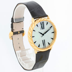 Bucellatti Audachron  Mother of Pearl 18K Yellow Gold Watch  Ref 5011