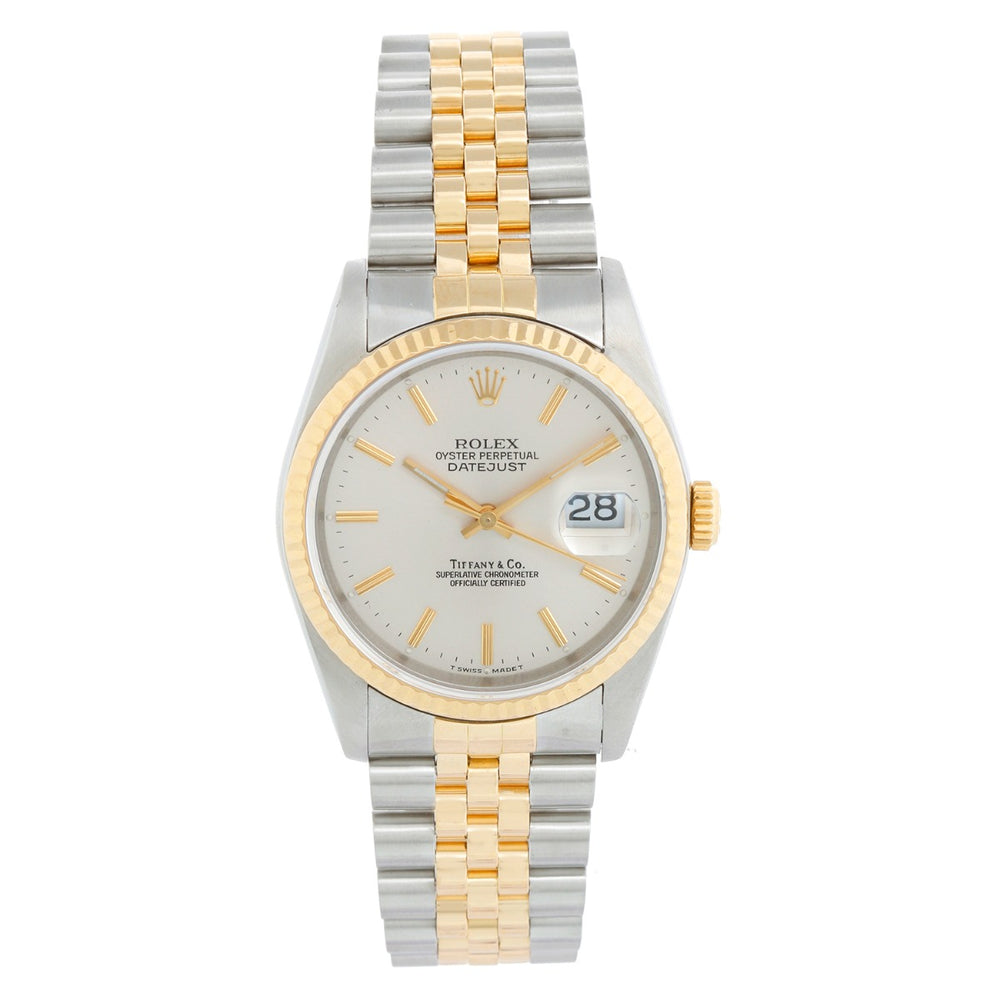 Rolex Datejust Men's 2-Tone Tiffany Dial Watch 16233