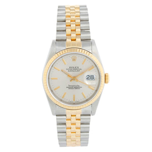 Rolex Datejust Men's 2-Tone Tiffany Dial Watch 16233