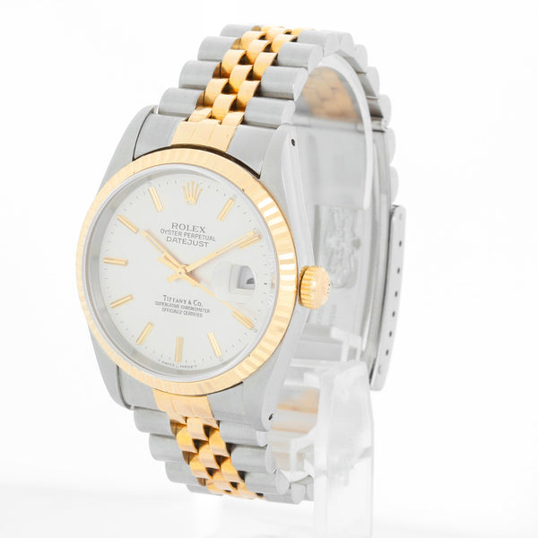 Rolex Datejust Men's 2-Tone Tiffany Dial Watch 16233
