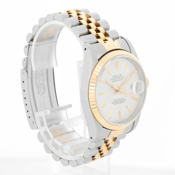 Rolex Datejust Men's 2-Tone Tiffany Dial Watch 16233