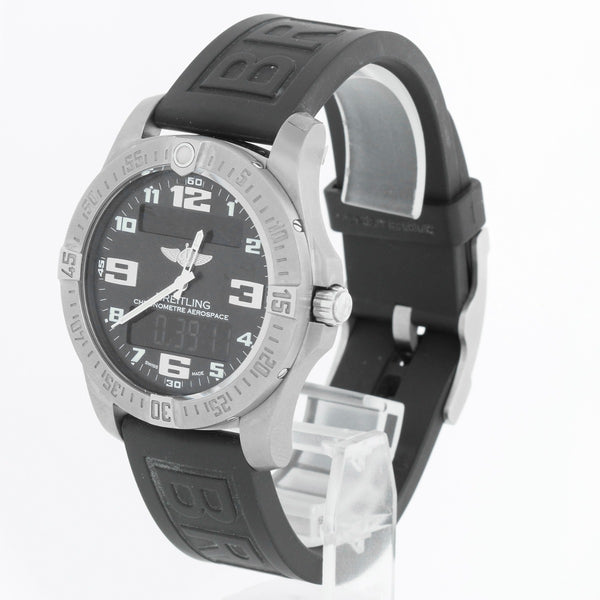 Breitling Aerospace Evo GMT Analog Digital Titanium Men's Watch E7936310/BC27