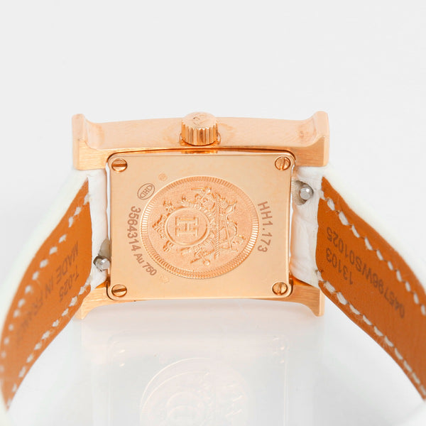 Hermes Heure H 18k Rose Gold Mini  Ladies Watch W053094WW00