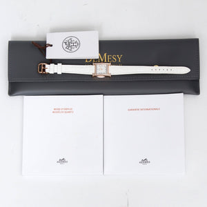 Hermes Heure H 18k Rose Gold Mini  Ladies Watch W053094WW00
