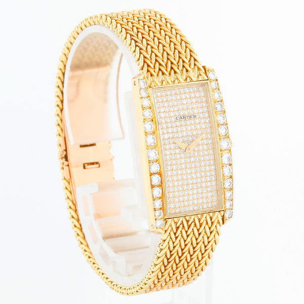 Vacheron Constantin for Cartier Paris 18K Yellow Gold and Diamond Ladies Watch