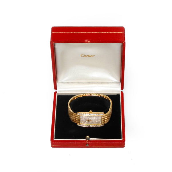 Vacheron Constantin for Cartier Paris 18K Yellow Gold and Diamond Ladies Watch