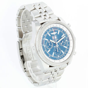 Breitling Bentley 6.75 A44362 Chronograph Men's Steel Watch Blue Dial