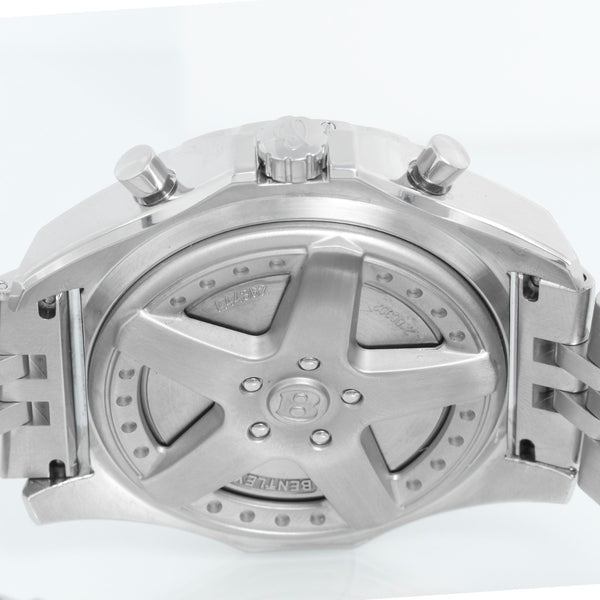 Breitling Bentley 6.75 A44362 Chronograph Men's Steel Watch Blue Dial