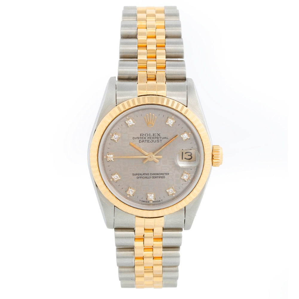 Rolex Datejust Midsize Unisex 2-Tone Silver Jubilee 68273