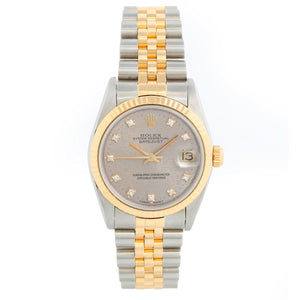 Rolex Datejust Midsize Unisex 2-Tone Silver Jubilee 68273