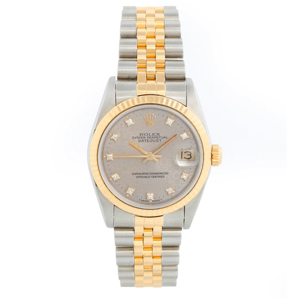 Rolex Datejust Midsize Unisex 2-Tone Silver Jubilee 68273