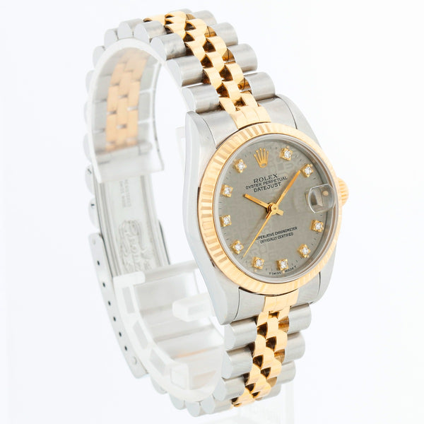 Rolex Datejust Midsize Unisex 2-Tone Silver Jubilee 68273