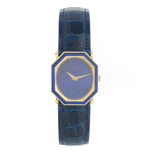 Ladies Piaget Ref 9431 18K Yellow Gold & Lapis Lazuli Watch