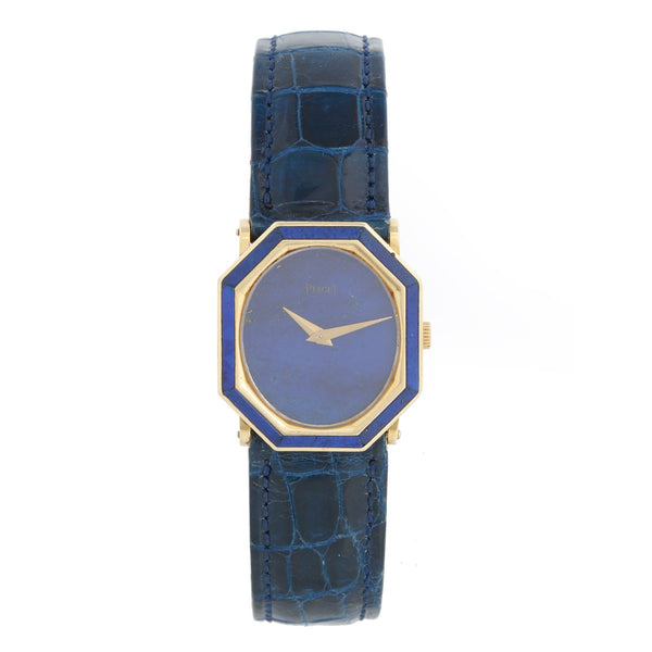 Ladies Piaget Ref 9431 18K Yellow Gold & Lapis Lazuli Watch