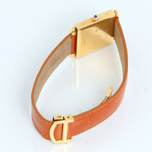 Vintage Cartier Art Deco 18k Yellow Gold Large Size Quadrant Watch