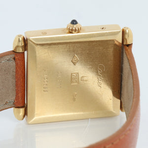 Vintage Cartier Art Deco 18k Yellow Gold Large Size Quadrant Watch