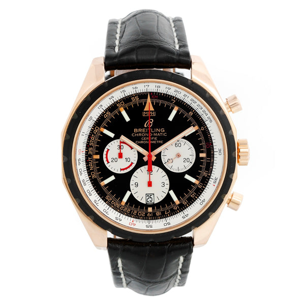 Breitling Chrono-Matic 18K Rose Gold Chronograph Mens Watch R14360