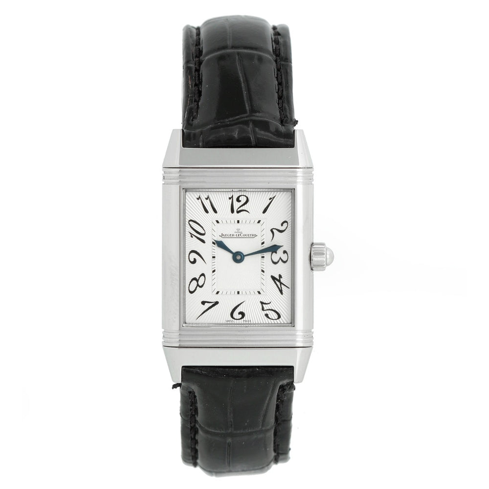 Jaeger LeCoultre Reverso Duetto Classique Ladies Steel Watch with Diamonds 265.8.75