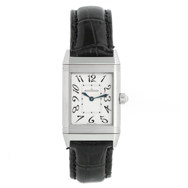 Jaeger LeCoultre Reverso Duetto Classique Ladies Steel Watch with Diamonds 265.8.75