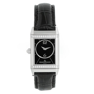 Jaeger LeCoultre Reverso Duetto Classique Ladies Steel Watch with Diamonds 265.8.75