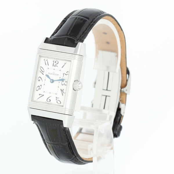 Jaeger LeCoultre Reverso Duetto Classique Ladies Steel Watch with Diamonds 265.8.75