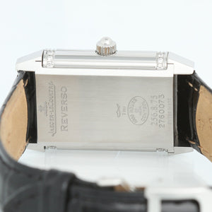 Jaeger LeCoultre Reverso Duetto Classique Ladies Steel Watch with Diamonds 265.8.75