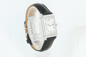 Jaeger LeCoultre Reverso Duetto Classique Ladies Steel Watch with Diamonds 265.8.75