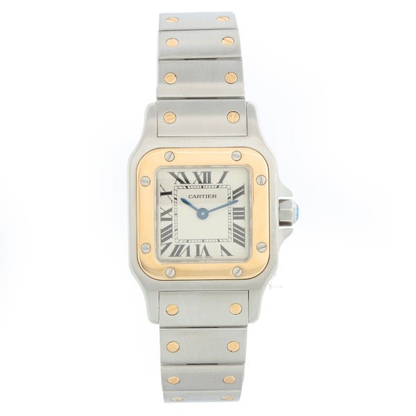 Cartier Santos Ladies 24mm Steel & Gold 2-Tone Watch 1567 W20012C4