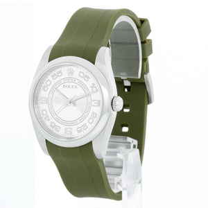 Rolex Oyster Perpetual Stainless Steel  Men's Watch 116000 with Rubber Strap