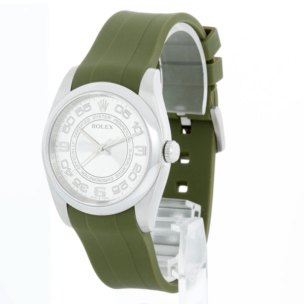 Rolex Oyster Perpetual Stainless Steel  Men's Watch 116000 with Rubber Strap