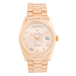 Men's Rolex Rose Gold President Day-Date Watch 118235 Rose Dial