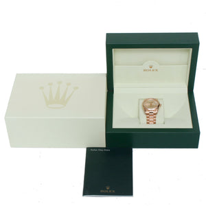 Men's Rolex Rose Gold President Day-Date Watch 118235 Rose Dial