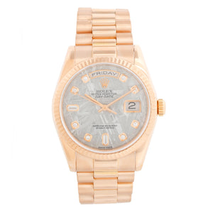 Rolex President Day-Date Meteorite Diamond Dial 118235