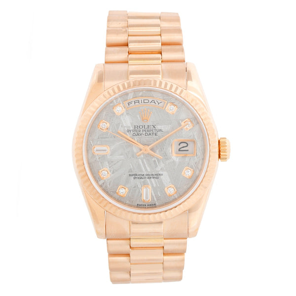 Rolex President Day-Date Meteorite Diamond Dial 118235