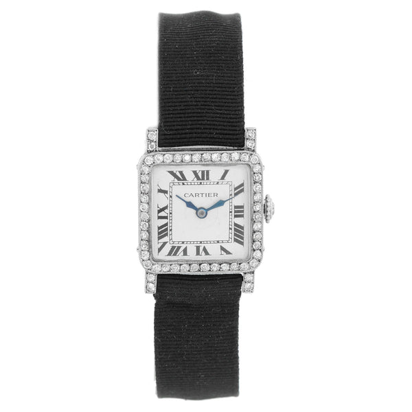 Very Rare & Collectable Cartier Paris Art Deco Platinum Diamond Ladies Watch
