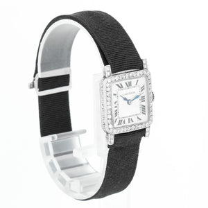 Very Rare & Collectable Cartier Paris Art Deco Platinum Diamond Ladies Watch