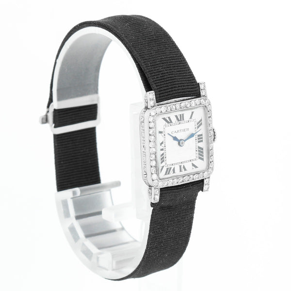 Very Rare & Collectable Cartier Paris Art Deco Platinum Diamond Ladies Watch