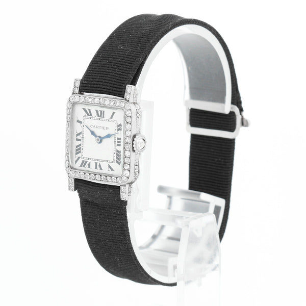 Very Rare & Collectable Cartier Paris Art Deco Platinum Diamond Ladies Watch