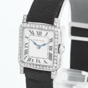Very Rare & Collectable Cartier Paris Art Deco Platinum Diamond Ladies Watch