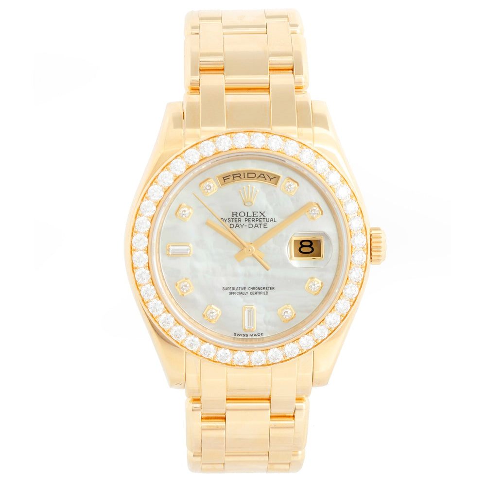 Men's Diamond Rolex Masterpiece / Pearlmaster 18k Yellow Gold Watch 18948
