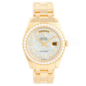 Men's Diamond Rolex Masterpiece / Pearlmaster 18k Yellow Gold Watch 18948